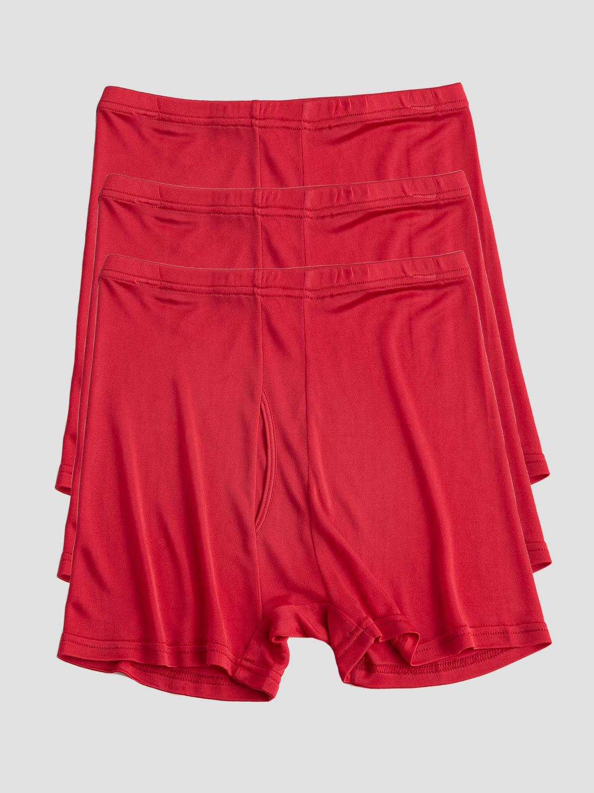 [Red] SilkSilky Silk Knitted Mens Underwear 002