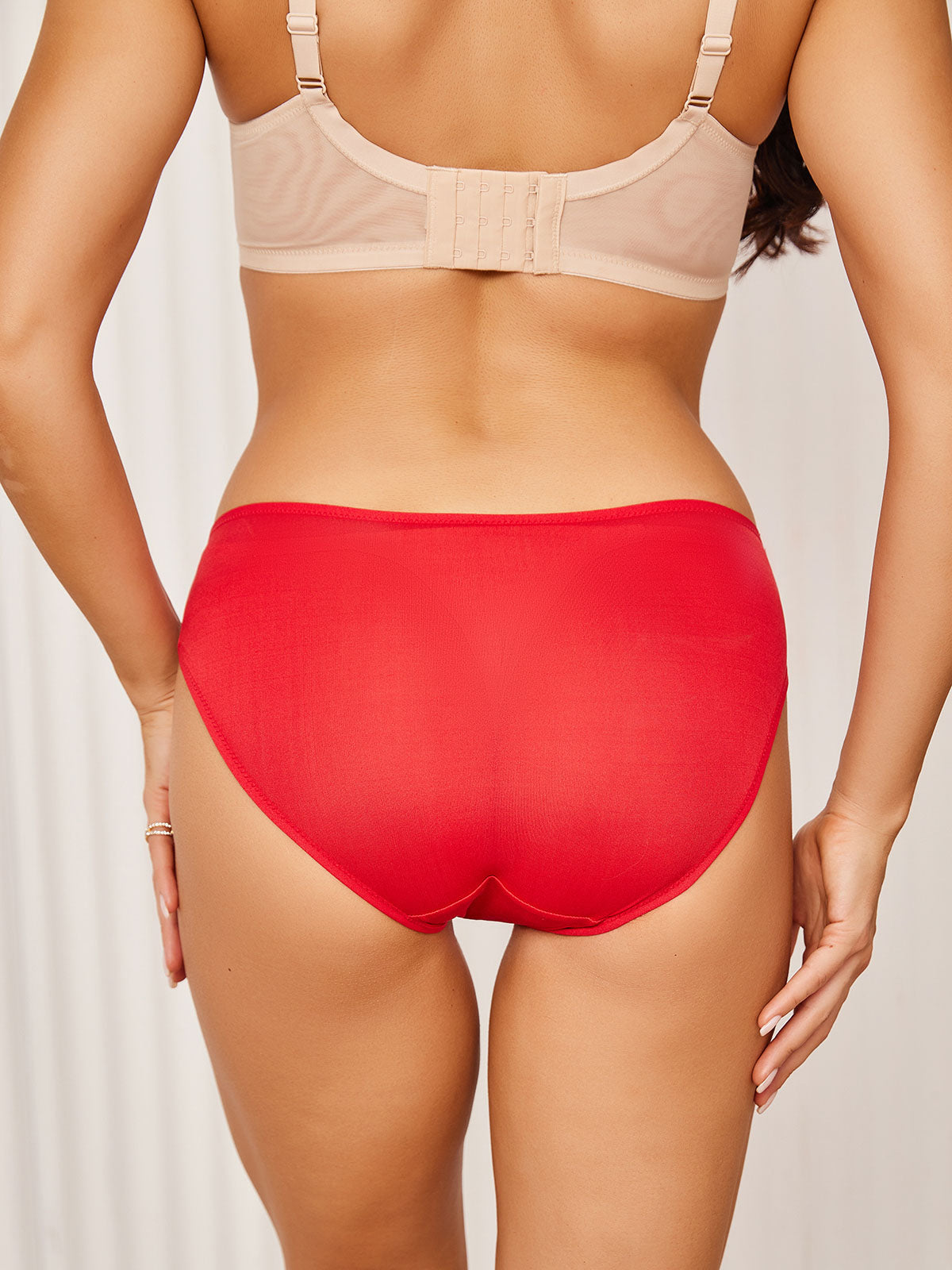 [Red] SilkSilky Silk Knitted Panty 005