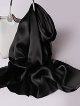 [Black] SilkSilky  Scarf 004