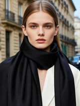 [Black] SilkSilky  Scarf 001