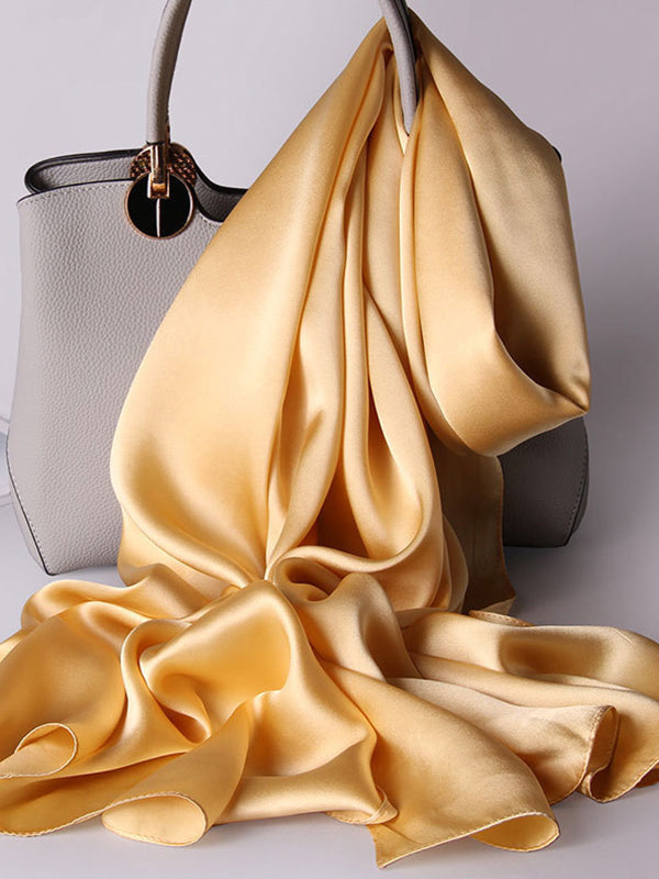 SilkSilky  Pure Silk Scarf Champagne 001
