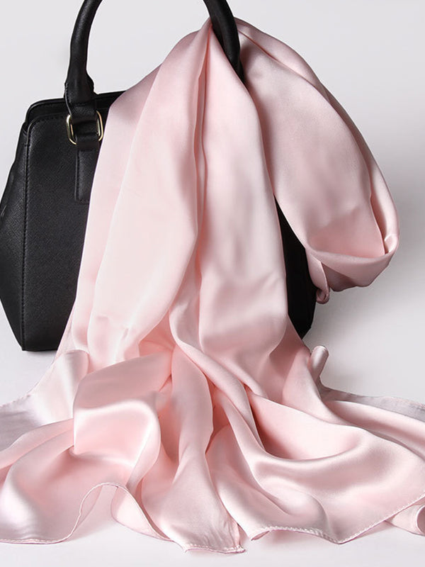 SilkSilky  Pure Silk Scarf Pink 001