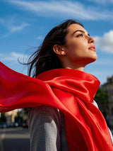 [Red] SilkSilky  Scarf 001