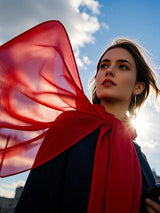 [Red] SilkSilky  Scarf 002