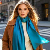 [Teal] SilkSilky  Scarf 002