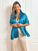 [Teal] SilkSilky  Scarf 005