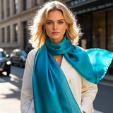 [Teal] SilkSilky  Scarf 004