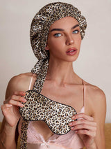SilkSilky Pure Silk Sleep Cap Leopard 003