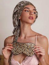 SilkSilky Pure Silk Sleep Cap Leopard 004