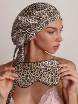 SilkSilky Pure Silk Sleep Cap Leopard 005
