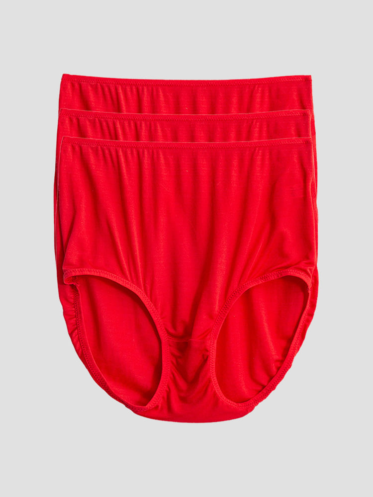 SilkSilky  Silk Knitted Panty Red 003