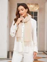 [Beige] SilkSilky  Wool Scarf 003
