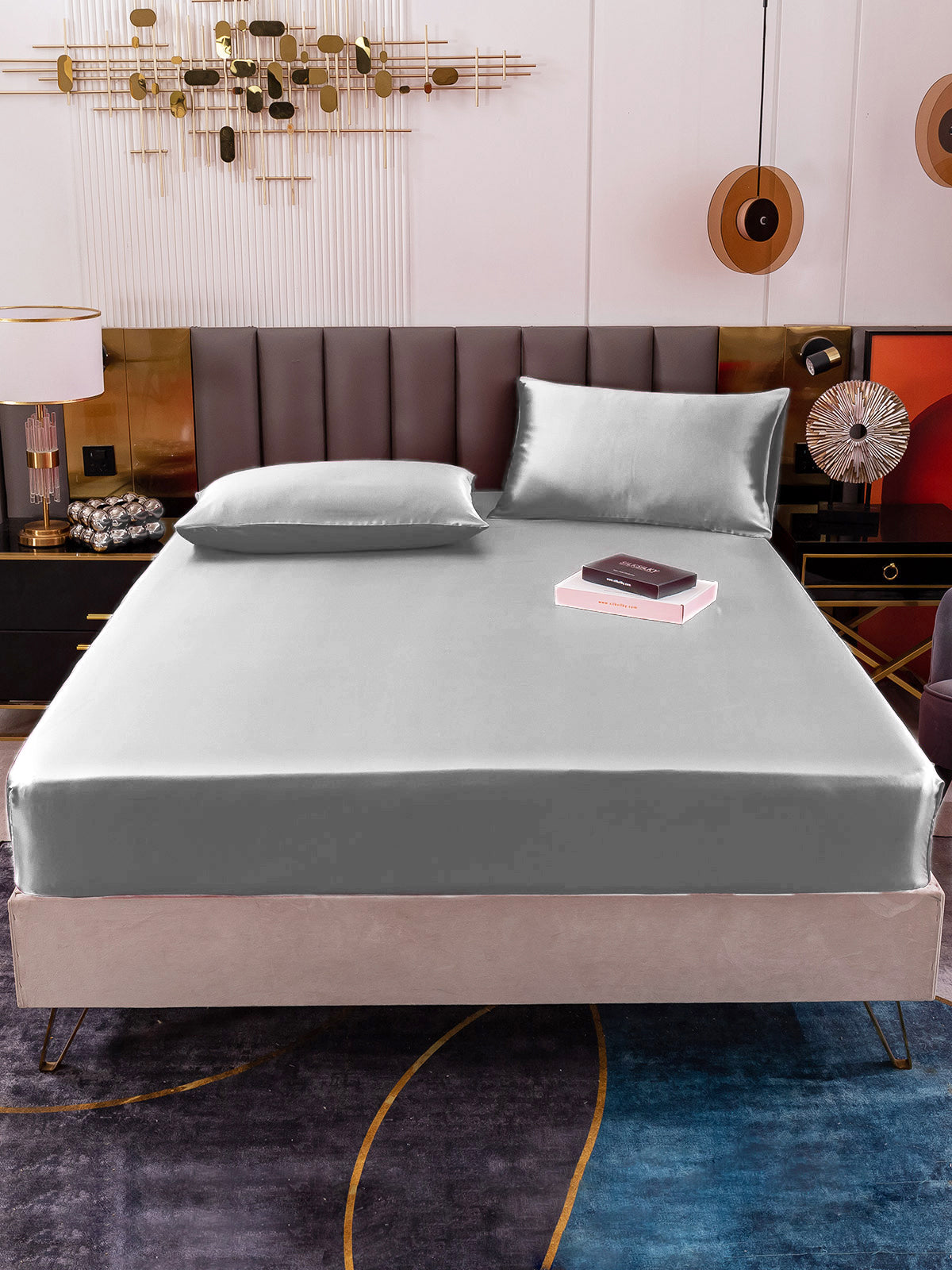 [Silver] SilkSilky 19Momme Pure Silk Bedding Set 002