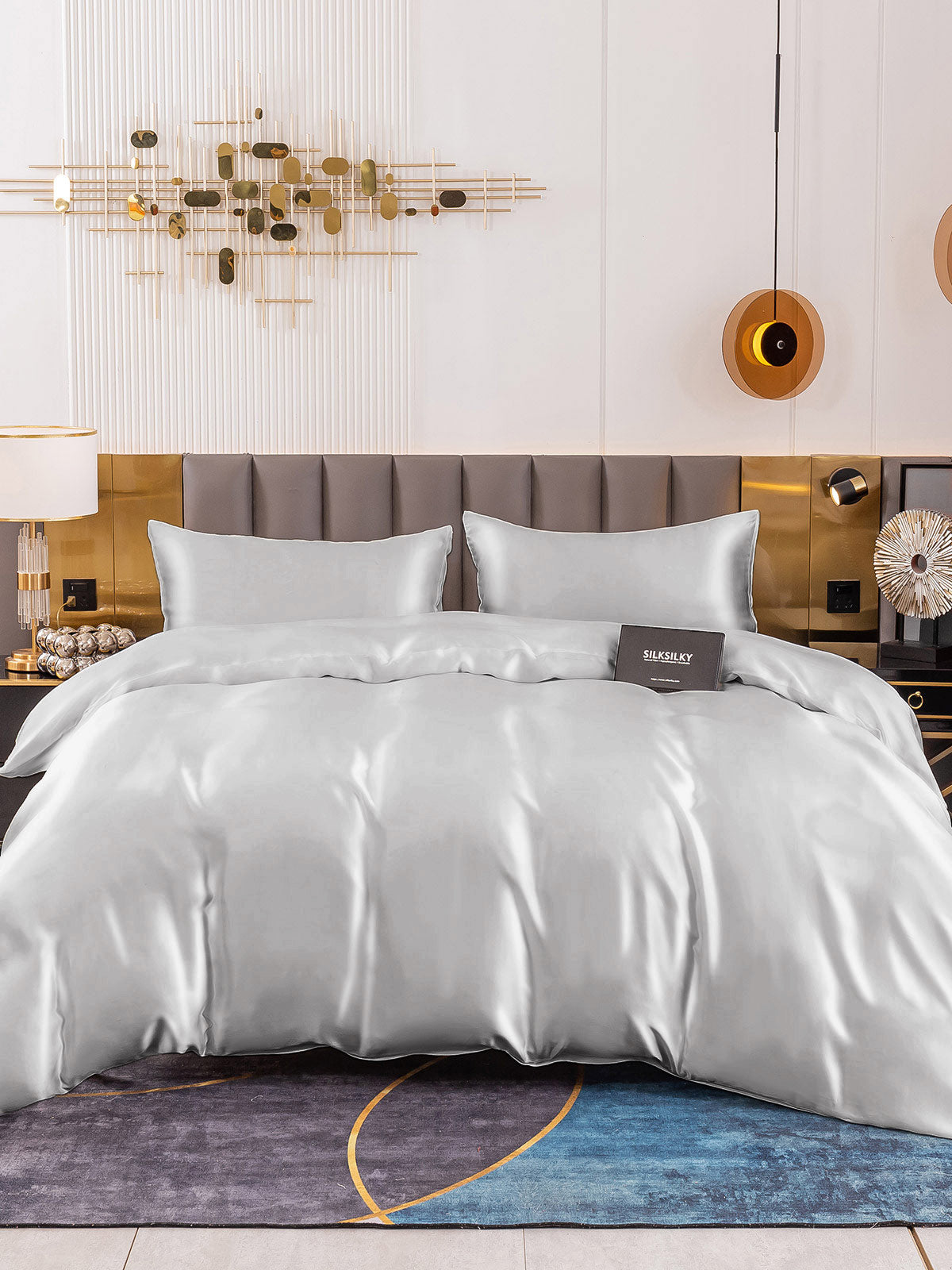 [Silver] SilkSilky 19Momme Pure Silk Bedding Set 003