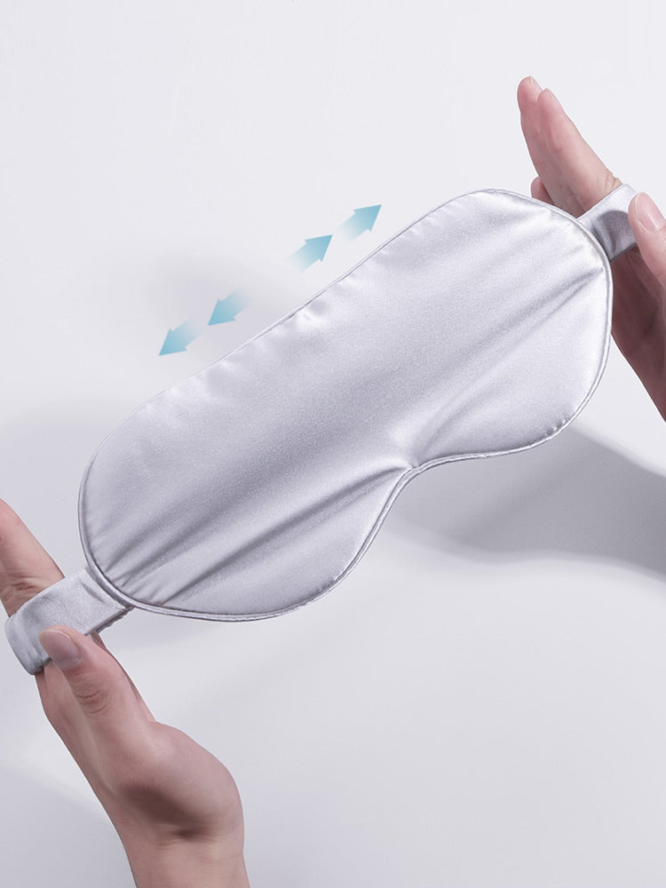 [Silver] SilkSilky 19Momme Pure Silk Eye Mask 006