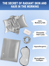 [Silver] SilkSilky 19Momme Pure Silk Pillowcase Set 002
