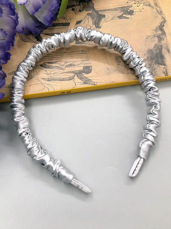 [Silver] SilkSilky 19Momme Pure Silk Scrunchie 002
