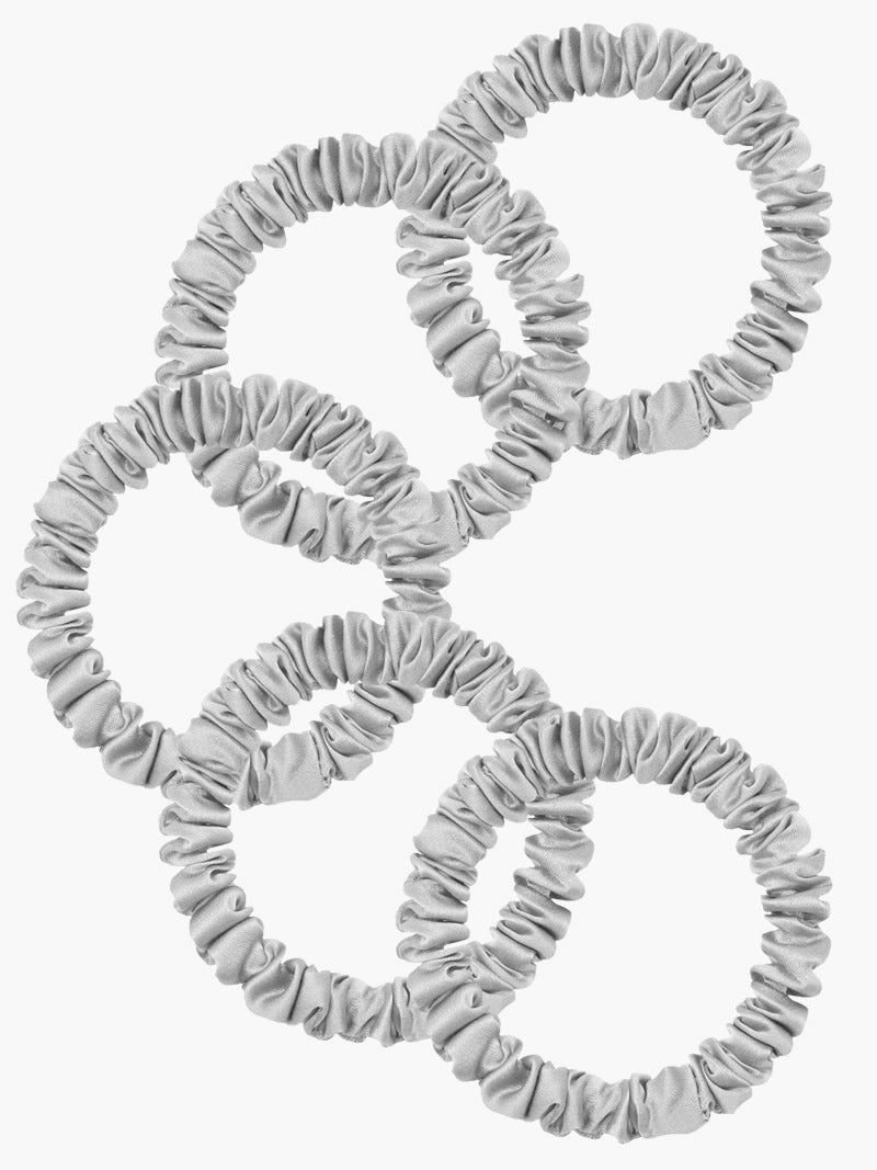 [Silver] SilkSilky 19Momme Pure Silk Scrunchie 003