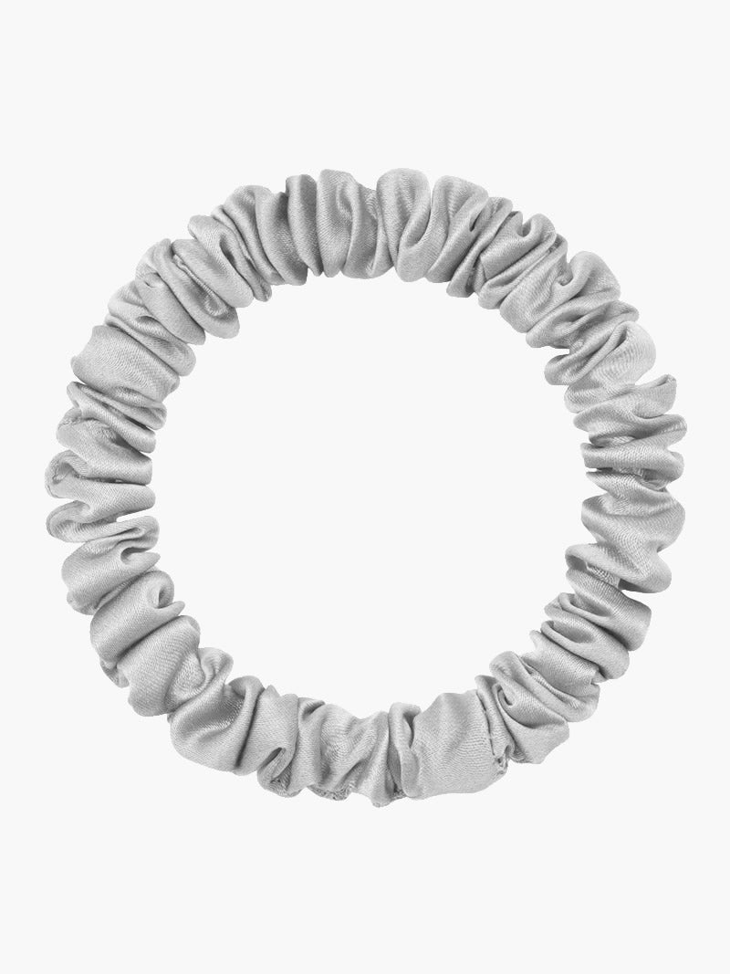 [Silver] SilkSilky 19Momme Pure Silk Scrunchie 004