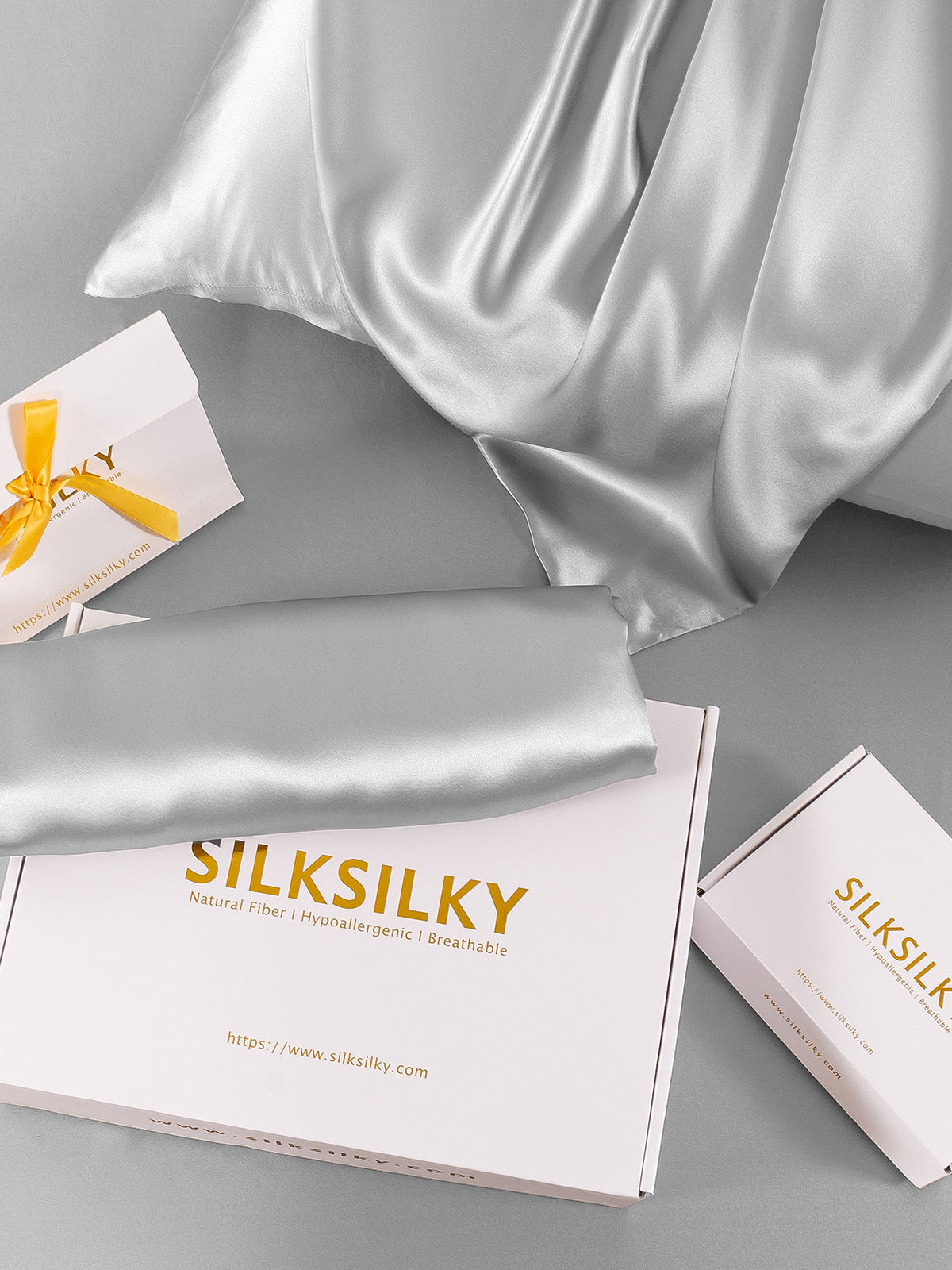 [Silver] SilkSilky 22Momme Pure Silk Pillowcase 006