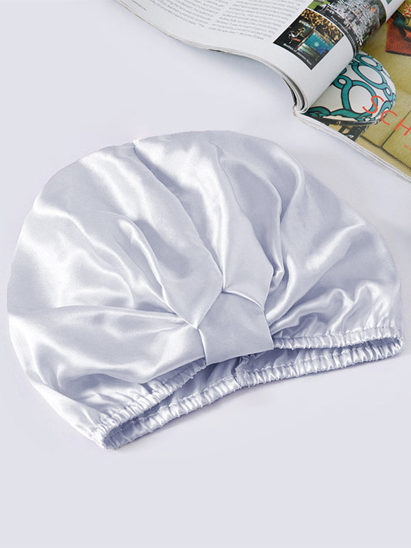 [Silver] SilkSilky Pure Silk Sleep Cap 002