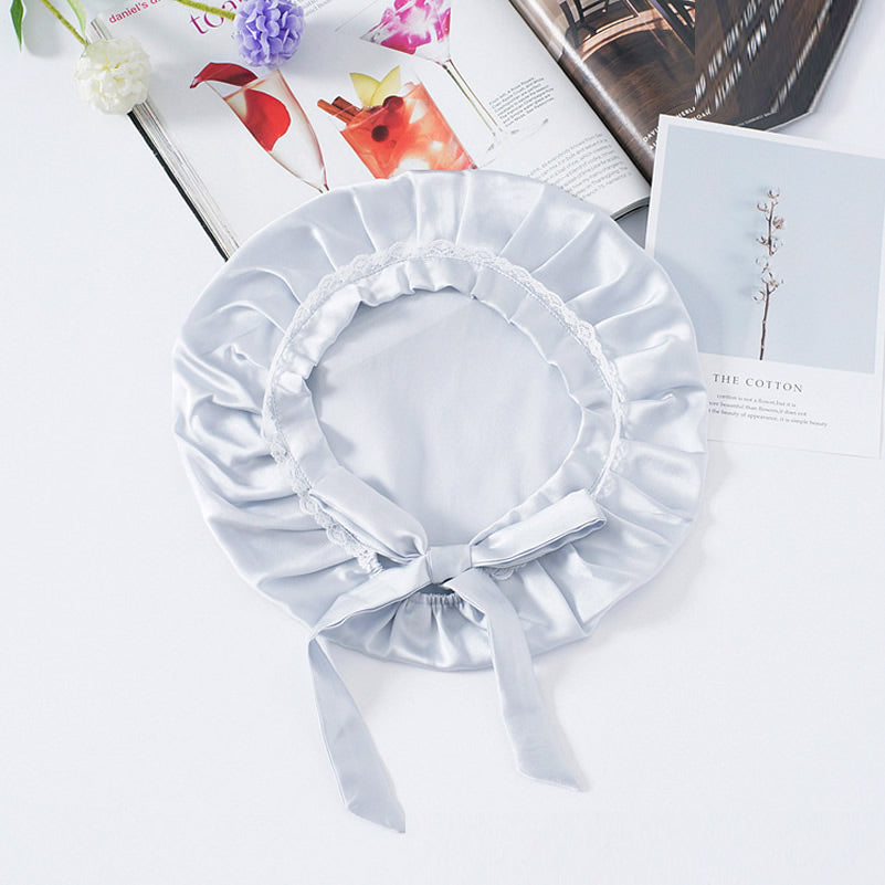 [Silver] SilkSilky Pure Silk Sleep Cap 003