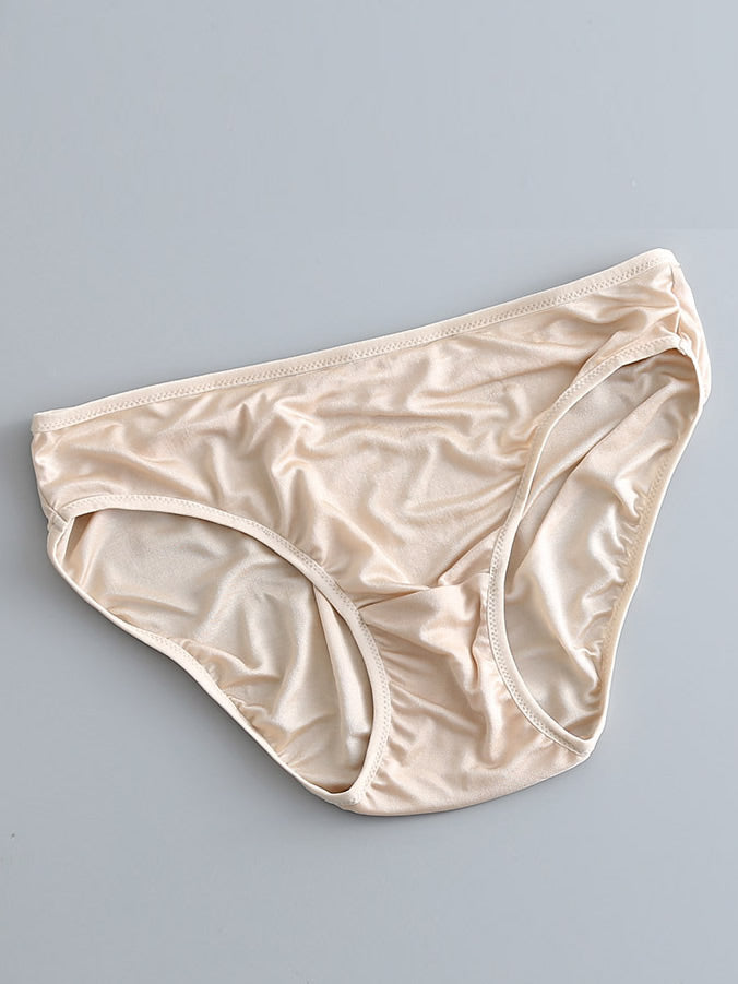 [Tan] SilkSilky Silk Knitted Panty 005