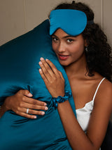 [Teal] SilkSilky 19Momme Pure Silk Pillowcase Set 001
