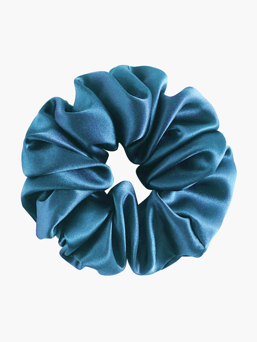 [Teal] SilkSilky 19Momme Pure Silk Scrunchie 003