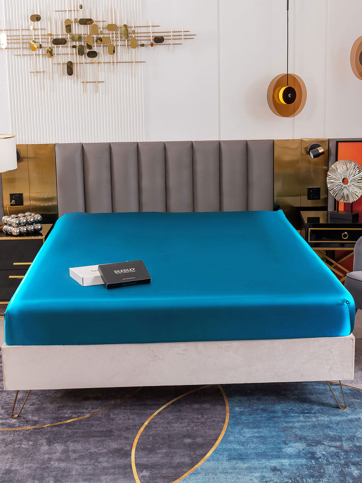 [Teal] SilkSilky 19Momme Pure Silk Sheet 002