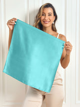 [Teal] SilkSilky  Scarf 008