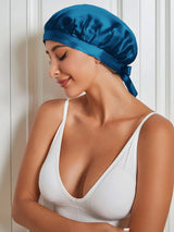 [Teal] SilkSilky  Sleep Cap 001