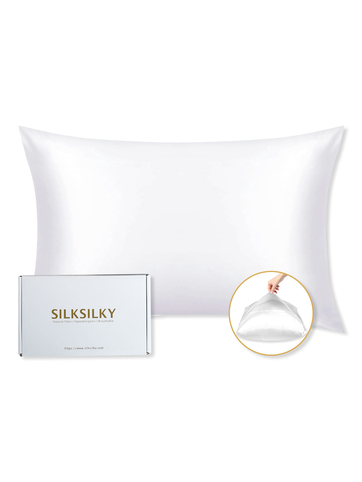 19Momme 100% Mulberry Silk Pillowcase - Envelope Closure