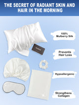 [White] SilkSilky  19Momme Pillowcase Sets 002