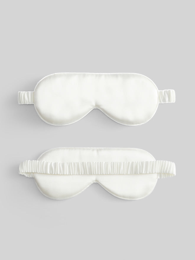 [White] SilkSilky 19Momme Pure Silk Eye Mask 005