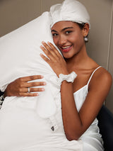 [White] SilkSilky 19Momme Pure Silk Pillowcase Set 001