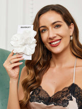 [White] SilkSilky  Scrunchie 001