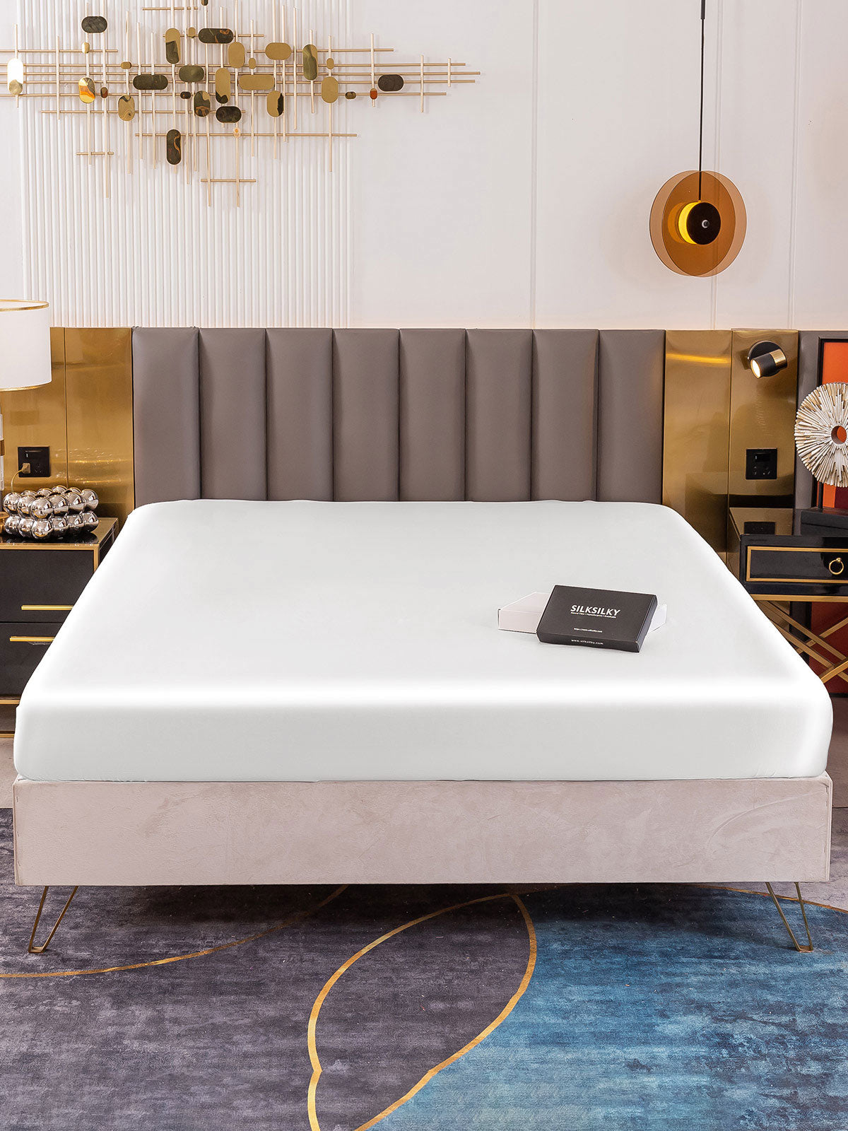 [White] SilkSilky 19Momme Pure Silk Sheet 002