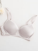 [White] SilkSilky  Silk Jersey Bra 005