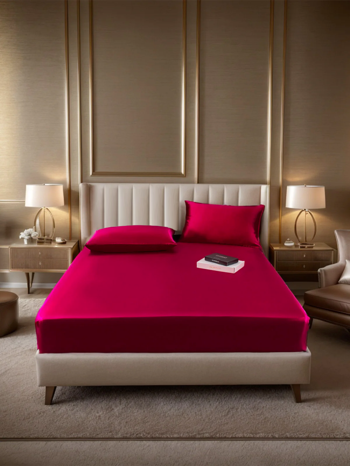 [Wine] SilkSilky 19Momme Pure Silk Bedding Set 002