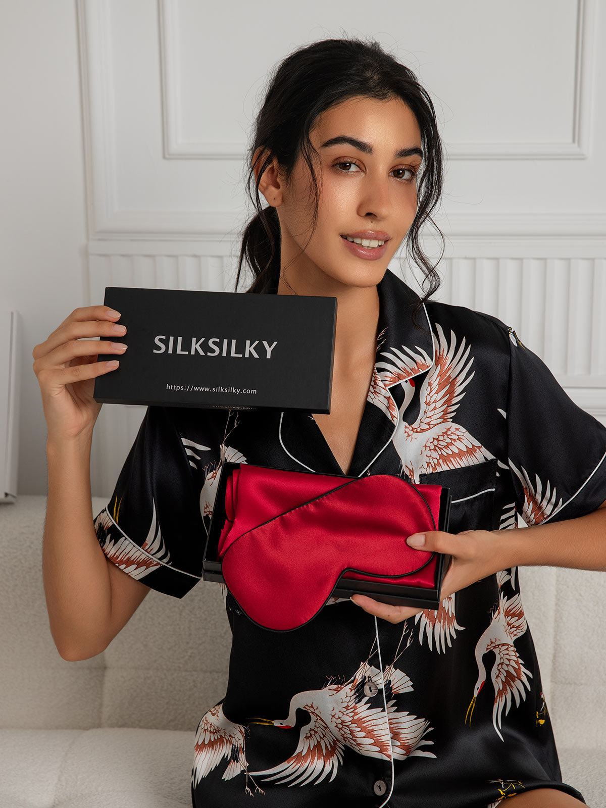 [Wine] SilkSilky 19Momme Pure Silk Pillowcase Set 001