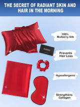 [Wine] SilkSilky 19Momme Pure Silk Pillowcase Set 002