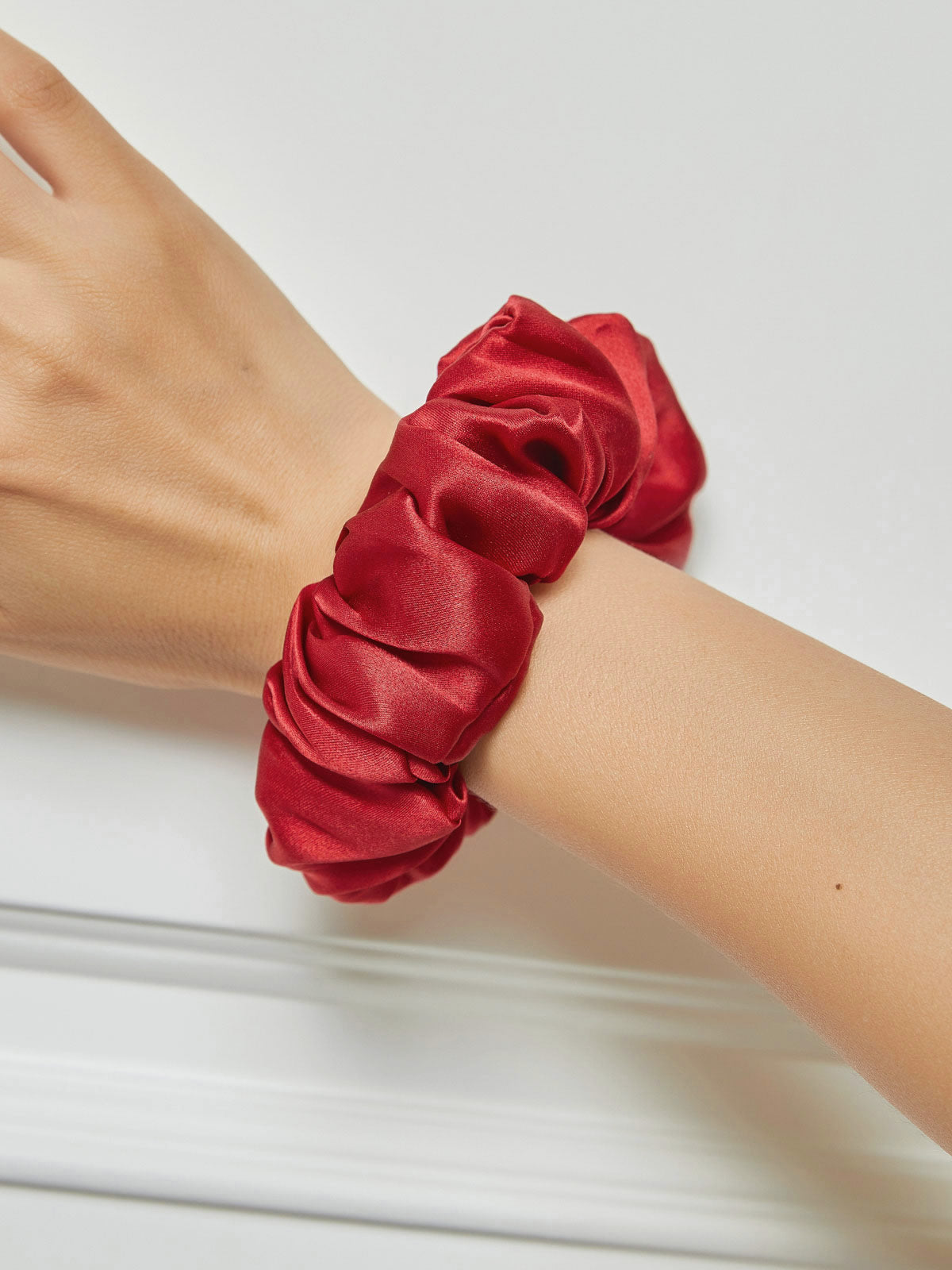 [Wine] SilkSilky 19Momme Pure Silk Scrunchie 001