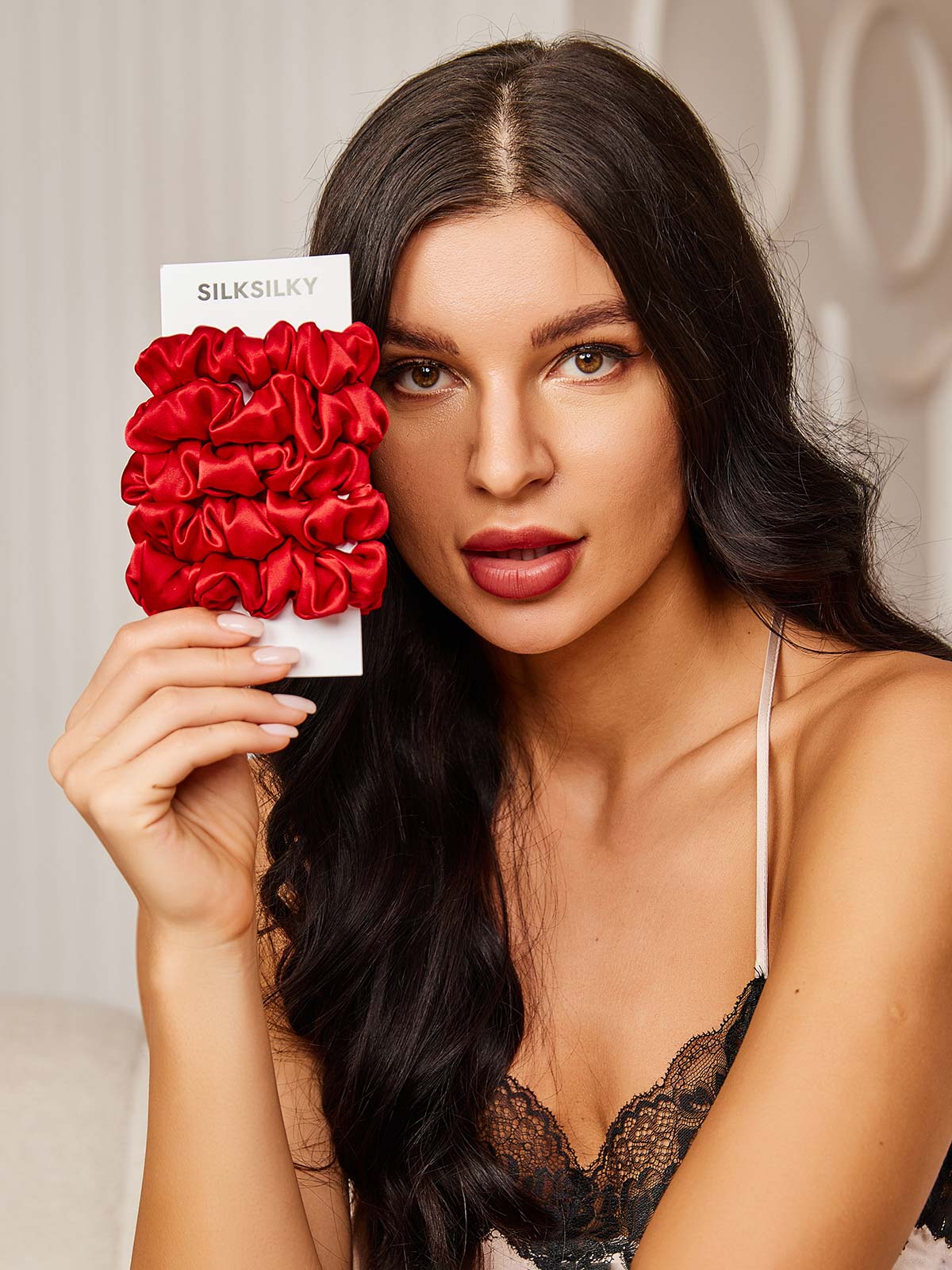 [Wine] SilkSilky 19Momme Pure Silk Scrunchie 001