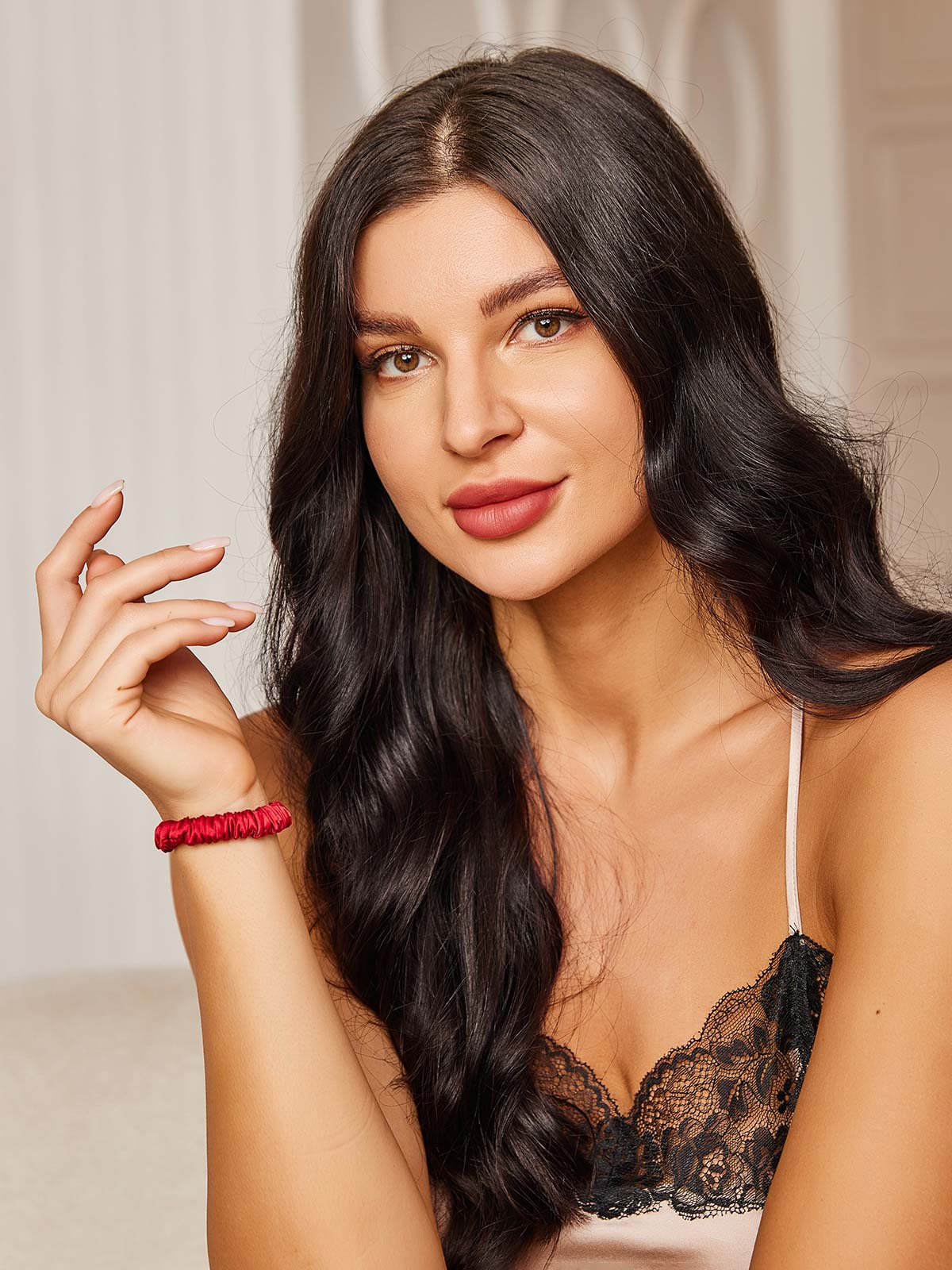 [Wine] SilkSilky 19Momme Pure Silk Scrunchie 002