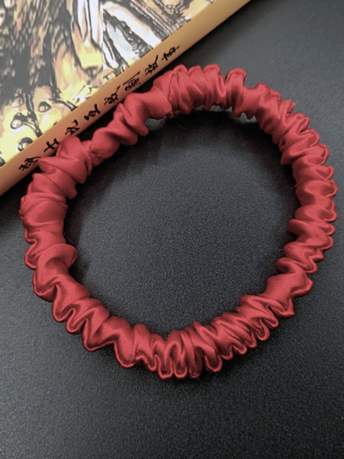 [Wine] SilkSilky 19Momme Pure Silk Scrunchie 004