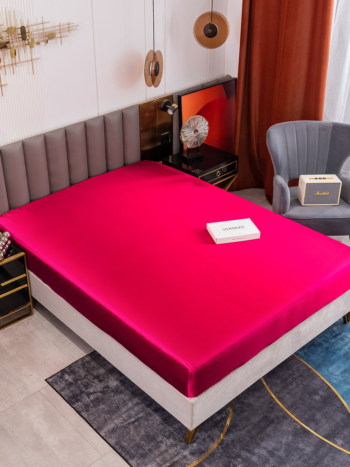 [Wine] SilkSilky 19Momme Pure Silk Sheet 001