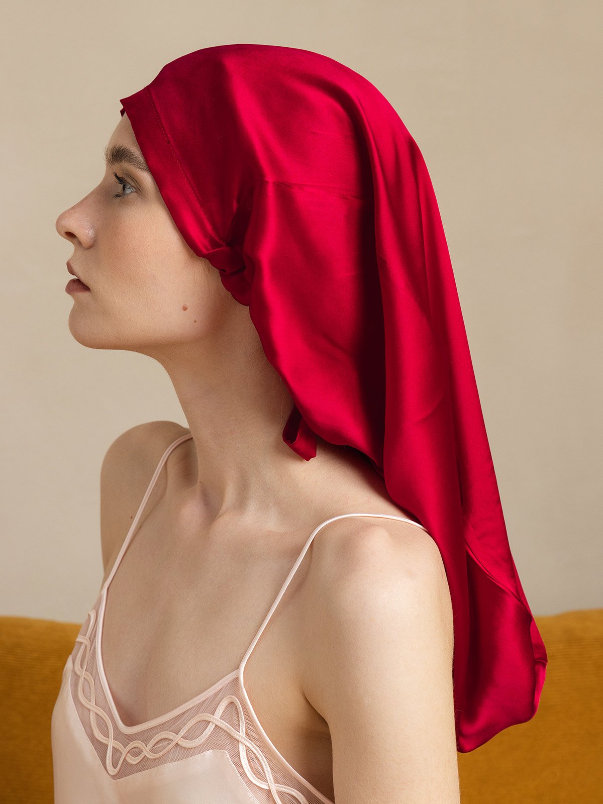 [Wine] SilkSilky 19Momme Silk Sleep Cap 001