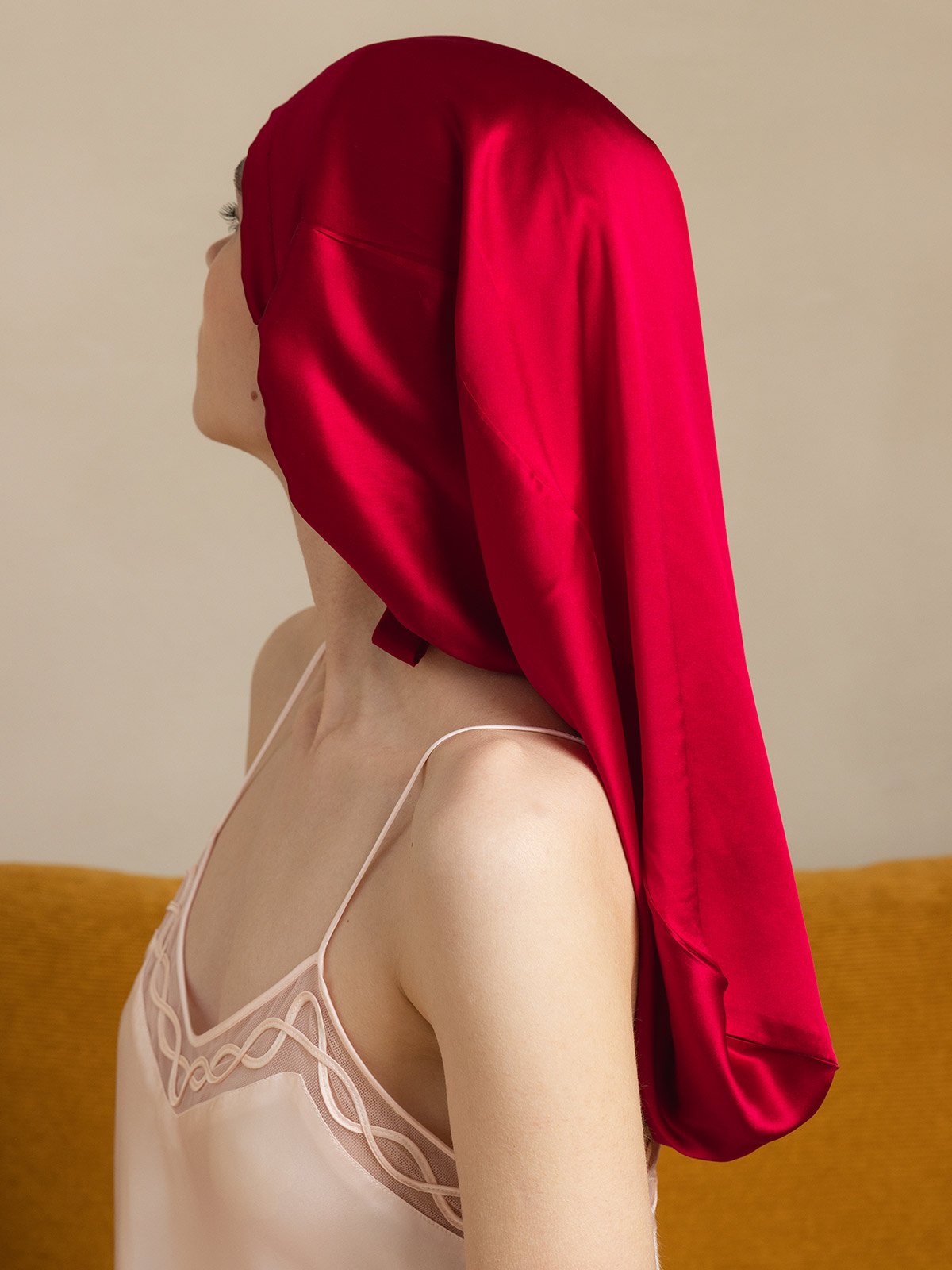 [Wine] SilkSilky 19Momme Silk Sleep Cap 002