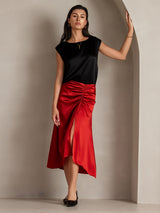 [Wine] SilkSilky  19Momme Skirt 001